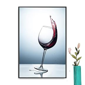 Framed Canvas Wall Art Red Wine Canvas Prints Home Artwork Decoration for Living Room,Bedroom - 16x24 inches