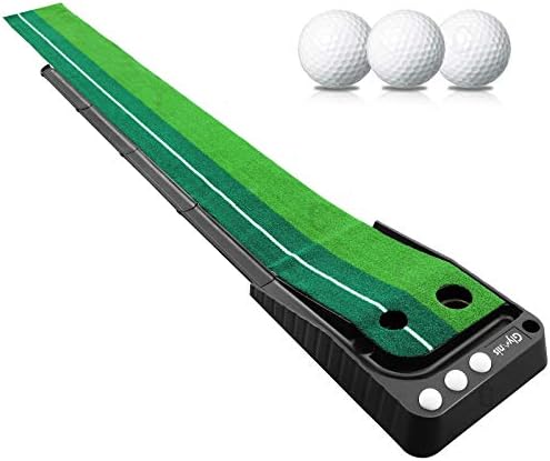 Glymnis Golf Putting Green Indoor Putting Mat Golf Practice Mat with Ball Return Portable Training Equipment for Home Office Indoor Outdoor Glymnis Golf Putting Green Indoor Putting Mat Golf Practice Mat with Ball Return Portable Training Equipment for Home Office Indoor Outdoor