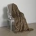 Best Home Fashion Faux Fur Throw - Full Blanket - Coyote - 58
