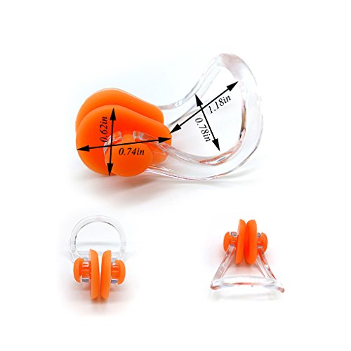 Zooshine 12Pcs Waterproof Silicone Swimming Nose Clips Nose Plugs for Adults Kids 8+ (12PCS)