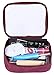 Scout Jump TSA Approved Small Clear Durable Toiletry Bag for Domestic/International Travel | Quart Size for 3-1-1 Compliant Toiletries/Cosmetics/Accessories in Carry-On Luggage (Burgundy)