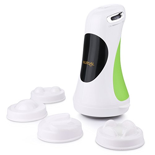 Nursal handheld percussion electric massager, 4 interchangeable n…