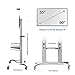 North Bayou Mobile TV Cart TV Stand with Wheels for 55 to 80 Inch LCD LED OLED Plasma Flat Panel Screens up to 125lbs AVF1800-70-1P White Aluminumthumb 4