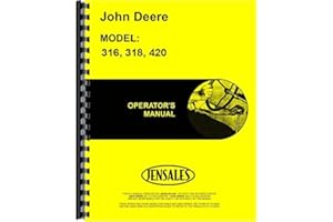 Jensales Operator Manual Compatible with John Deere 318 Lawn and Garden Tractor (SN# 1001 and up)