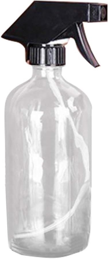 ZHOUBA 250/500ml Empty Glass Spray Bottle Essential Oil Cleaner Refillable Container Transparent 250ml