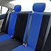 FH GROUP FH-FB050114 Flat Cloth Car Seat Covers Blue / Black Color