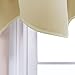 PONY DANCE Valance Window Curtains - Window Drapes Short Tiers Home Decor Window Scalloped Valances Rod Pocket Panels for Bedroom, 42 W x 18 L inches, Biscotti Beige, Set of 4