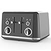 Breville Lustra 4-Slice Toaster with High Lift, Wide Slots and Independent 2-Slice Controls, Storm Grey [VTT853]