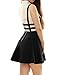 Allegra K Lady Elastic Waist Zip Back Cut Out Detail Suspender Skirt M Black