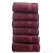 Luxury Hotel & Spa Towel Turkish Cotton Bamboo (Cranberry, Hand Towel - Set of 6)