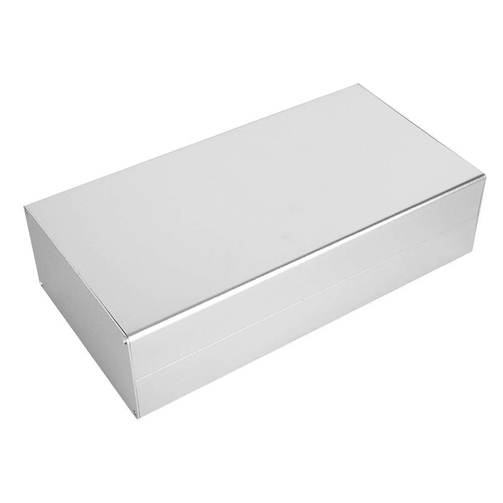 Electronic Enclosure Case,80 x 160 x 300mm Aluminum Shell Circuit Board Box Electrical Accessory Sand Silver Heat Dissipation for GPRS