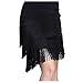 HEARTWISH Fringe Trim Lace Polyerter Fibre Tassel 6inch（″） Wide 10 Yards Long for Clothes Accessories and Latin Wedding Dress and DIY Lamp Shade Decoration Black White Red (Black)