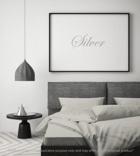 100% Cotton Percale Sheets King Size, Silver, Deep Pocket, 4 Pieces Sheet Set - 1 Flat, 1 Deep Pocket Fitted Sheet and 2 Pillowcases, Crisp Cool and Strong Bed Linen