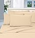 Elegance Linen 1500 Series Luxurious Silky Soft Wrinkle Resistant 4 pc Sheet Set, Deep Pocket Up to 16