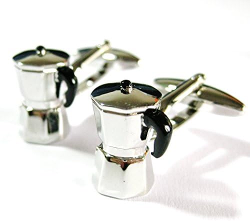 Tailor B Italian Coffee Maker Cufflinks Breakfast Cuff Links Gemelos itsTailorB 230209-1