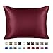 ShopBedding Luxury Satin Pillowcase for Hair – Standard Satin Pillowcase with Zipper, Burgundy (Pillowcase Set of 2) – Blissford