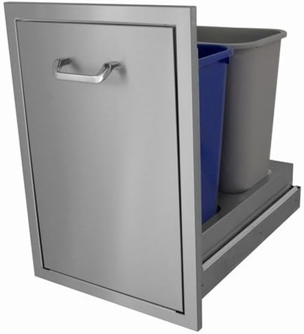 Amazon Com Hasty Bake Tcso 18x26 Slide Out Trash Can Stainless