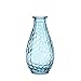 V-More Light Blue Glass Bottle Flower Bud Vase Bubble Rib Hobnail 5.6-inch Tall for Home Decor Party and Celebration (Set of 3)