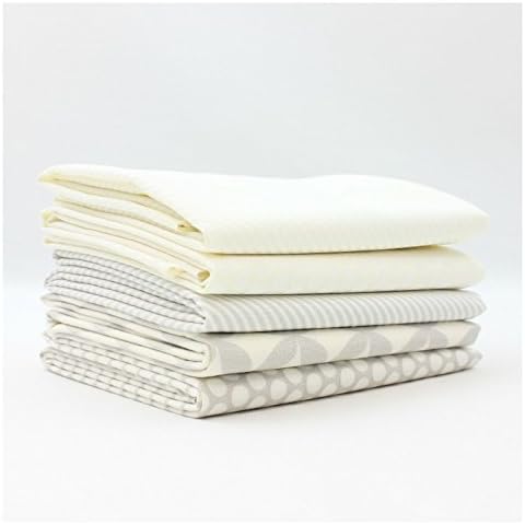 Basics - White - Fat Quarter Bundle (BC.BA.WH.5FQ) by Bonnie and Camille for Moda