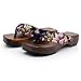 Ainiel Woman’s Japanese Traditional Clogs Geta Sandals (40(US9.5), Navy Blue)