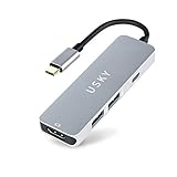 USB C Hub,USB Type-C Adapter with Type-C Charging Port,HDMI Output,2 USB 3.0 Ports,USKY USB-C Power Delivery HUB,USB-C to HDMI for MacBook Pro 2017 iMac,Google Chromebook Pixelbook