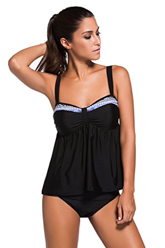 Happy Sailed Women Strappy 2 Piece Push Up Monokini Sporty Tankinis S-XXXL