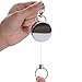 UNIQME Retractable Badge Reel Heavy Duty Key Reels Carabiner Key Ring Badge Holder Reel Clip for ID Card Key Keychain 2 Packs (Black and Sliver)