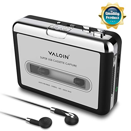 Cassette Player,Valoin Cassette Tape to MP3 CD Converter Recorder via USB Cable Portable Tape Player Cassette Player,Valoin Cassette Tape to MP3 CD Converter Recorder via USB Cable Portable Tape Player