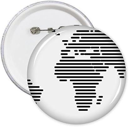 Diythinker Simple Ligne Blanc Noir Carte Du Monde