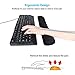 Memory Foam Keyboard and Mouse Wrist Rest, HENVREN Lightweight Pad Support for Easy Typing&Pain Relief, Durable&Comfortable Wrist Cushion Fit for Office,Computer and Home(Black)