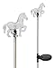 Unique Gadgets & Toys Solar Powered Horse Garden Stake Outdoor Color Change Lights (Set of 2)
