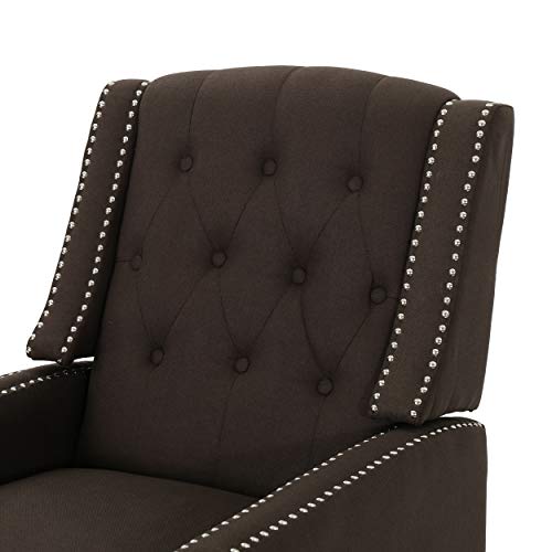 Christopher Knight Home Izidro Traditional Fabric Recliner, Coffee