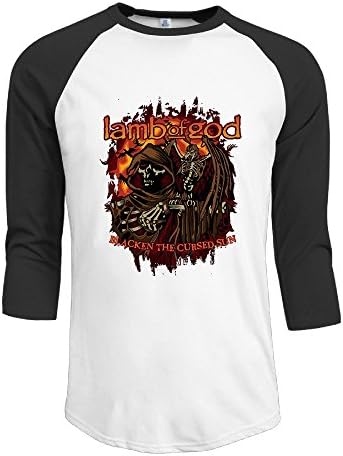 Lamb Of God American Heavy Metal Band Mens 3/4 Sleeve Raglan Tee Graphic T-shirts Tee Men