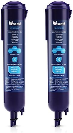 Refrigerator Water Filter replacement for Whirlpool 4396841 4396710 EDR3RX1 Filter 3 WF2CB and Kenmore 9030 by Perfilter(Blue, 2packs)