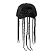 Crytech Baseball Hat with Synthetic Long Dirty Blonde Wig Black Dreadlocks Wig Attached with Ponytail Hole Sun Visor Hat Adjustable Golf Sunhats for Men Hippie Amican Bob Marley Style Costume (Black)thumb 3