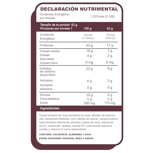 NÜWA 2MixPack Cereal Keto- Cereal con delicioso sabor a cacao o canela, almendras, coco y cacahuate - Alto en proteína y fibra - Sin azúcar añadida - Vegano - Ingredientes naturales y sin gluten
