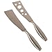 BlizeTec Cheese Knife Set 2 Pcs Multipurpose Butter, Fruit and Dessert Knives with 4 Slate Markers, 1 Soapstone Chalk and 1 Gift Bag