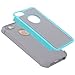 iPhone 5s case, iPhone SE Case, ShuYo(TM) Rugged Heavy Duty Impact Slim Hard Hybrid Case Heavy Duty Protection Shock-Absorption/Impact Resistant Bumper Case for iPhone 5 5S SE 5SE [Turquoise/Grey]