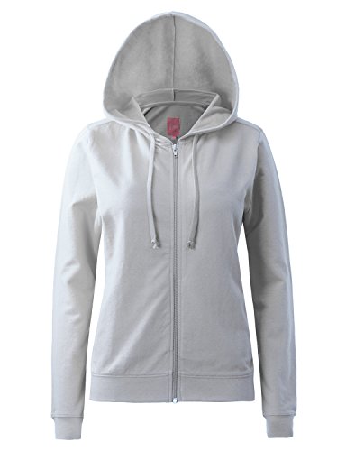 Regna X Womens Long Sleeve Casual Pullover Full Zip Hoodie
