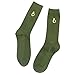Floralby Women Girl Cartoon Fruit Embroidery Socks Warm Soft Elastic High Knitting Socks (Green)