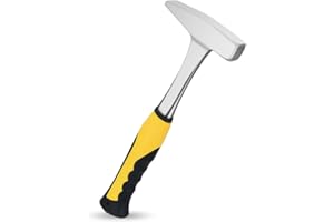 HEAR XSUS Sheet Metal Hammer - 21oz Tinsmith With Integral Forging for HVAC, Pipe Work, Square Shaping, Tinning (600, Yellow)