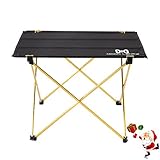 Moon Lence Portable Lightweight Folding Camping Hiking Picnic Table (Gold)