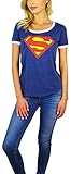 DC Comics Womens Superman Burnout Ringer Tee