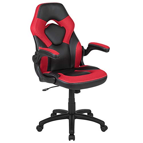 Flash Furniture X10 Gaming Chair Racing Office Ergonomic Computer PC Adjustable Swivel Chair with Flip-up Arms, Red… - Image 2