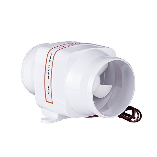SEAFLO-4-In-Line-Marine-Bilge-Air-Blower-12V-270-CFM-Quiet-Boat-White