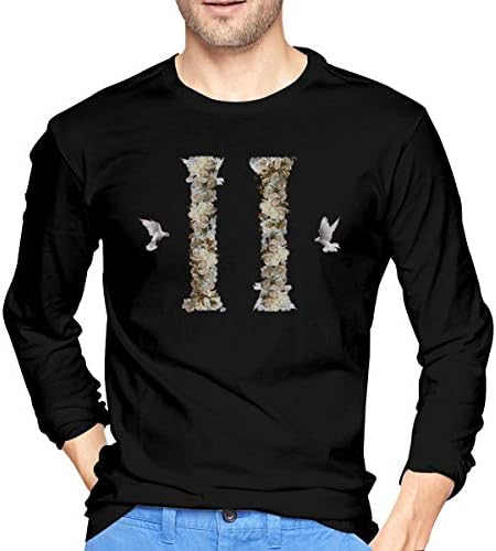 Cotton Migos Culture II Mens T Shirts Long Sleeve Unique Man Top Black