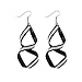 Clearance! Elogoog Jewelry 1Pair Fashion Women Matte Cross Dangle Gold Loop Earings (Black)