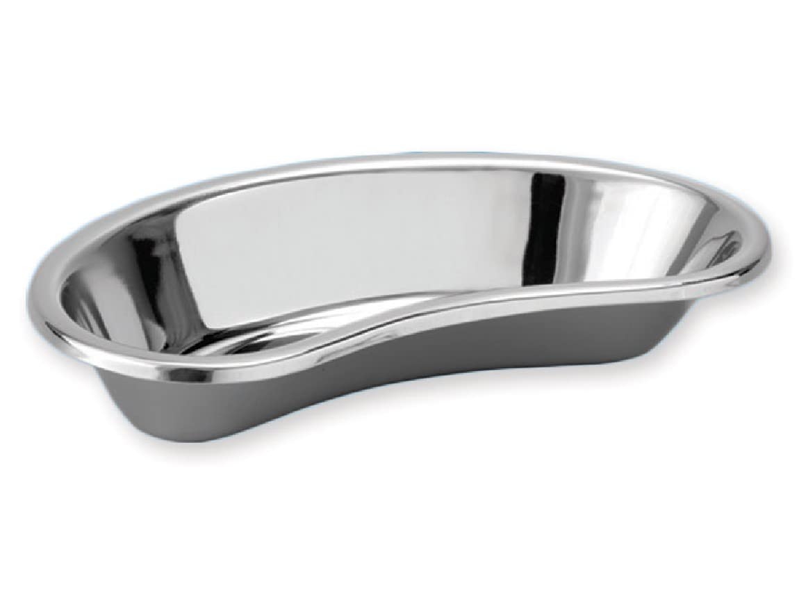 GIMA 26644 Stainless Steel Economic Kidney Dish, 12", 309 mm x 149 mm x 59 mm - capacity 1,500 ml