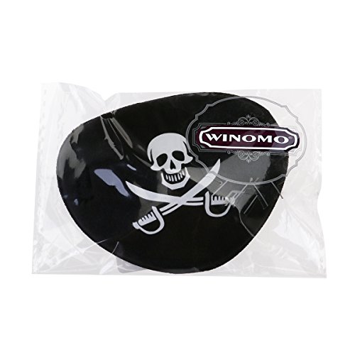 WINOMO Pirate Skull Crossbone Children Kids Eye Patch Eye Mask for Lazy Eye (Black)