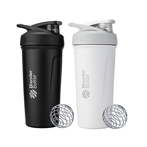 BlenderBottle 24 Ounce Strada Insulated Stainless Steel Protein Shaker